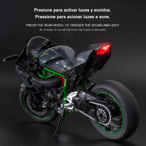 Kawasaki Ninja H2r Mini Modelo De Moto De Metal