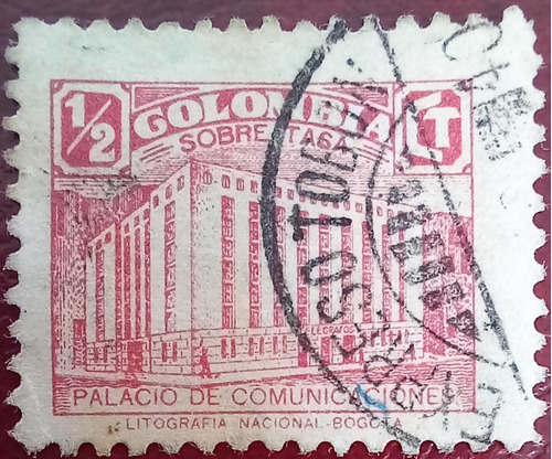Estampilla Colombiana De 1939. Ministerio De Comunicaciones