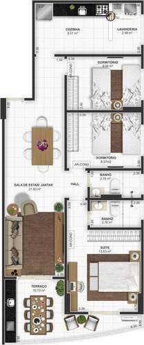 Imagem 10 de 16 de Apartamento Com 3 Dormitórios À Venda, 93 M² Por R$ 535.000,00 - Vila Tupi - Praia Grande/sp - Ap2862