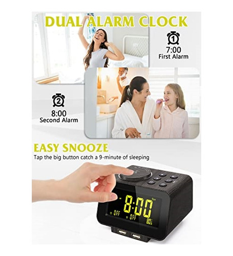 Reloj Radio Despertador Para Dormitorio