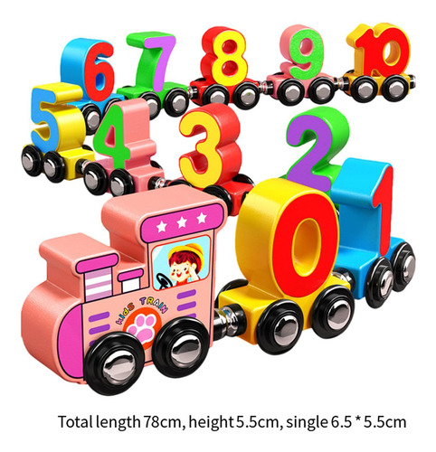 Traje De Madera Conjunto De Trenes Toy De Educación Digital