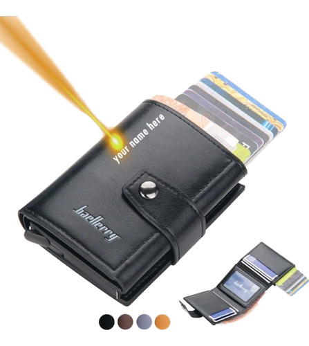 Carteira Masculina Com Bloqueador Rfid Preta Baellerry Preto Liso