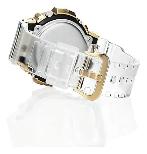 Relógio Casio G-shock Gm-6900sg-9dr Correia Transparente Bisel