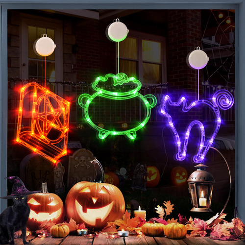 Lolstar Luces De Halloween, 3 Paquetes De Libro De Hechizos,