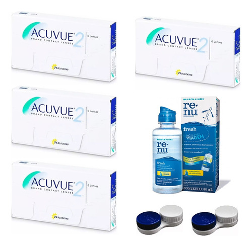 Lente De Contato Acuvue 2 *combo 3 + 1 Grátis Entrega Rápida