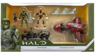 Set Halo Super Pack 2 Figuras Y 2 Vehiculos Master Chief