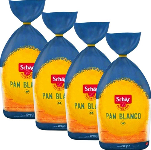 Pan Blanco Tradicional Schar Sin Tacc X 4 Unidades