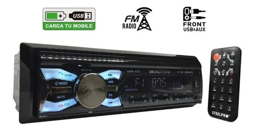 Imagen 2 de 9 de Autoestereo Soundstream Bluetooth Usb Aux Fm Y 2 Bocinas 6.5