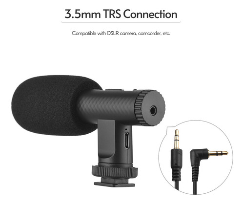 // Micrófono Estéreo Portátil Para Dslr/videocámara Con