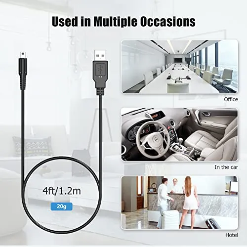 Pack De Cable Usb De 4 Pies Para Nintendo 3ds Y 2ds