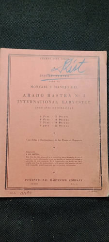  Catalogo Antiguo Rastra Arado Internationalharvester 3