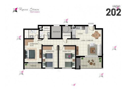 Apartamento En Mansa 3 Dormitorios- Ref: 9511