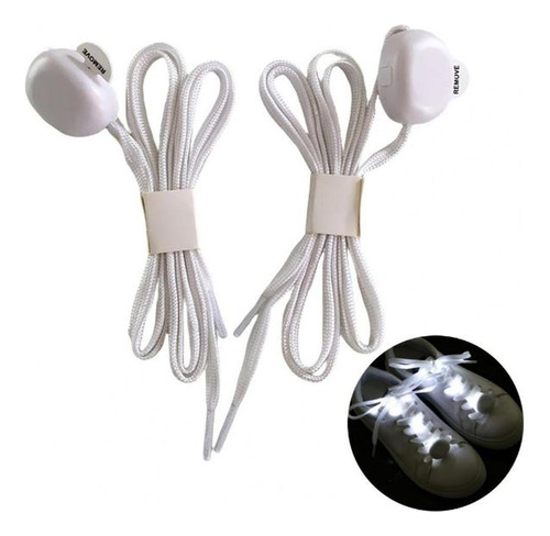 Par De Cordones Luminosos Blancos