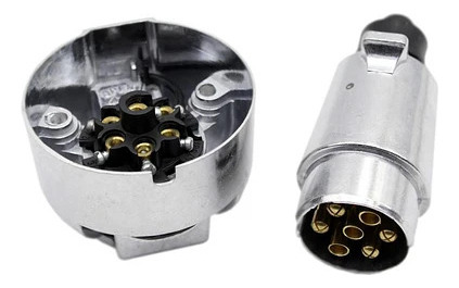Set Enchufe 7pin 12v Macho Y Hembra Carro Remolque Trailer