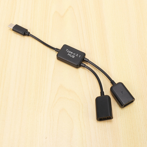 Tipo C Otg Usb 3.1 Macho A Doble 2.0 Hembra Otg Carga 2 Puer