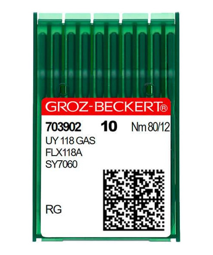 Aguja Groz-beckert® Uy 118 Gas  /flx118 A 80/12 - Rg