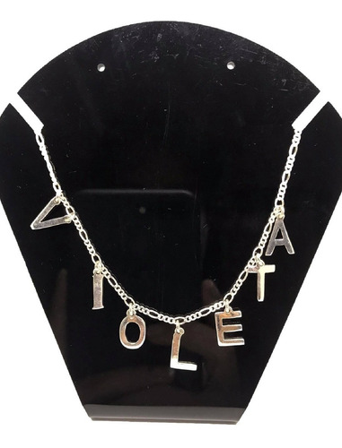 Hermoso Collar Con Nombre Personalizado Letra Plata Ley 925