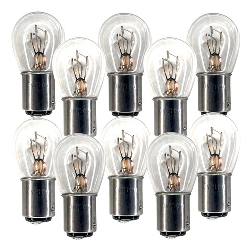 Caixa Com 10 Lampadas 2 Polos 12v 1034 Pino Desencontrado