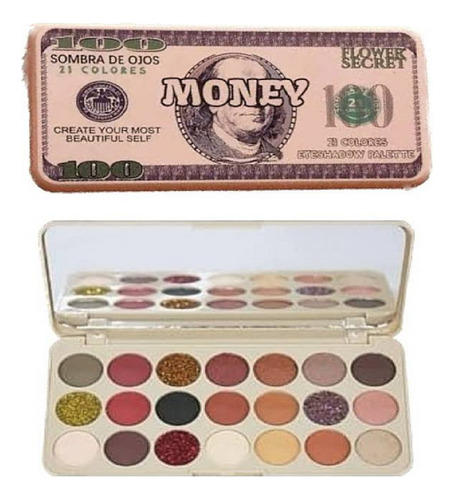 Paleta De Sombra De Ojos 21 Colores Money Flower Secret