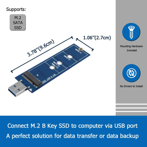Adaptador M.2 Para Usb Godshark B Key M.2 Ssd Usb 3.0