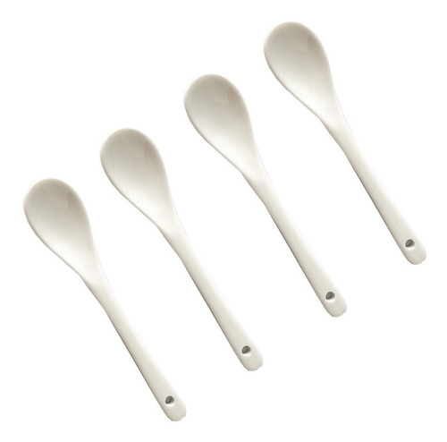 Set X12 Cucharita De Porcelana Blanca  Noi Home Bazar 