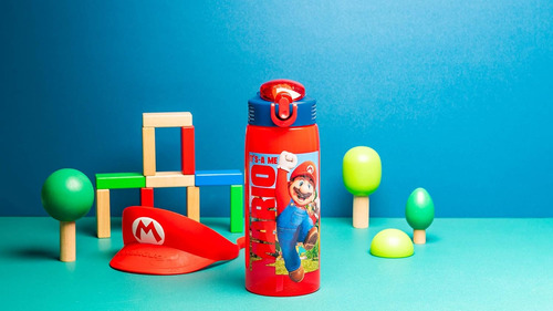 Zak Designs Botella Diseño De Minecraft, Plástico 16 Y 25 Oz Los Super Mario Bros. 25 Oz