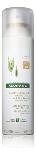 Klorane Champu Seco Con Leche De Avena, Para Cabello Oscuro,