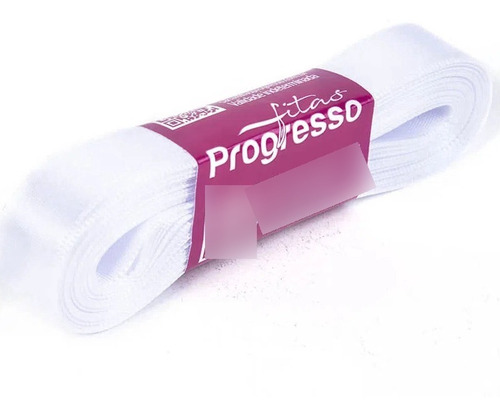 Fita De Cetim Progresso 15mm - 10m Cor 201 Branco - 01 Unida