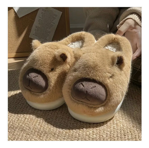 Pantuflas Capibara Niños Felpa Suave Cómodo Invierno 22-35