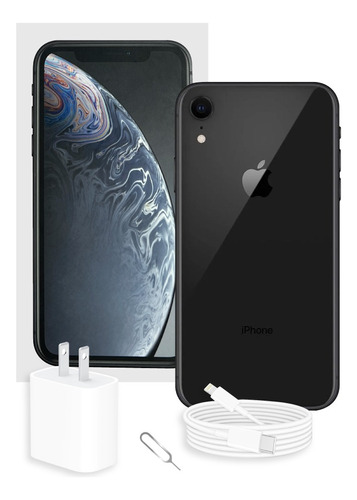 Apple iPhone XR 64 Gb Negro Con Caja Original Batería 100% (Reacondicionado)