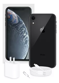Apple iPhone XR 64 Gb Negro Con Caja Original Batería 100%