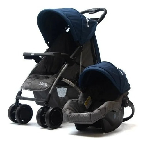 Coche Bebe Huevito Butaca Bebesit 1305ts Onix Azul Y Negro