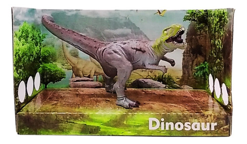 Dinosaurio Figura Soft 26cm T-rex Gris Jurassic Colección