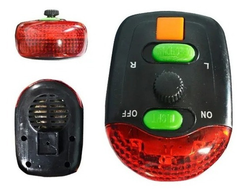 Imagem 4 de 5 de Lanterna Sinaleira Sg Brake Ligth Seta Buzina 8 Sons Bike