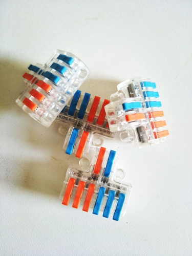 Imagem 8 de 8 de 5 Conector Emenda Derivação 2x6 Fio Alavanca Tipo Wago Df42