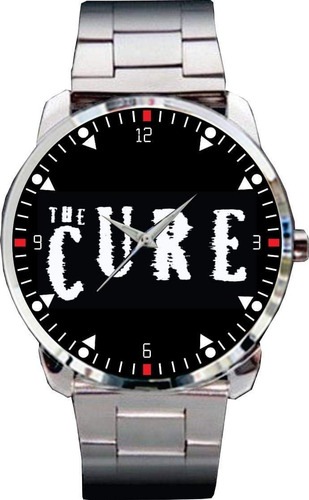 Relógio De Pulso Personalizado Banda De Rock The Cure Preto