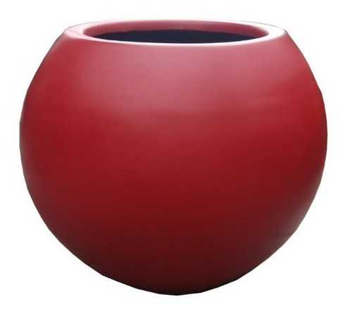 Maceta Burbuja Grande De Fibra De Vidrio Roja