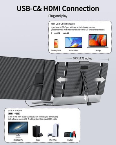 Extensor De Pantalla Para Computadora Portátil Macsecor 14.1