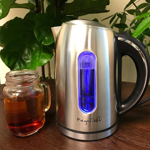 Hervidor Eléctrico Megachef Silver, 1,7 L