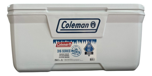 Caja térmica Coleman blanca Cooler Marine 120 QT 113.6 L