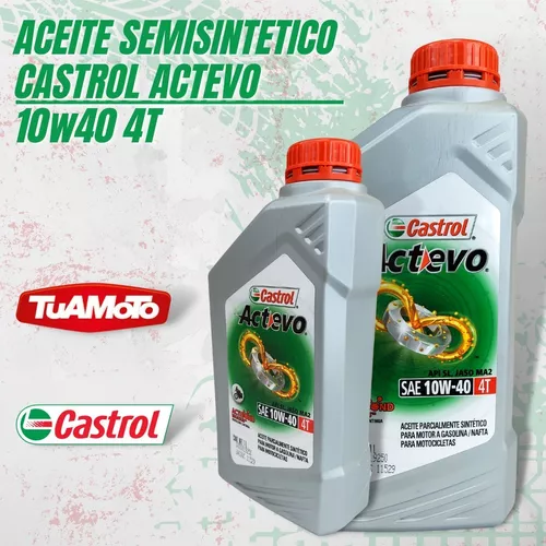 Aceite Moto Actevo 4t 10w-40 Part Syn 1lt Castrol