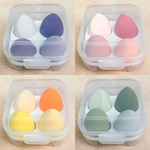 Esponja Facial Difuminadora Base Maquillaje Set 4 Unid