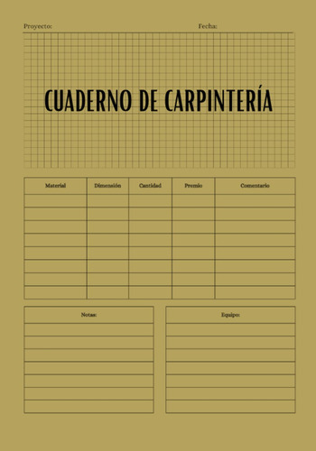 Cuaderno De Carpintería: Cuaderno De Bitácora Del Carp 61how