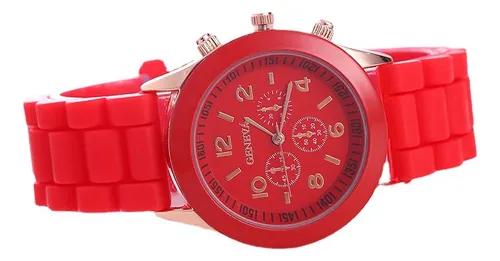 comprar Beige - Reloj De Silicona Geneva A La Moda Para Mujer Con Fo