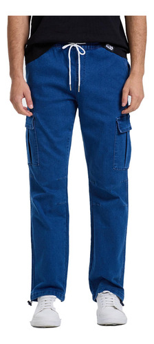 Jeans Hombre Cargo Azul Fashion's Park