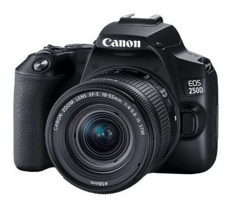 Camara Canon Réflex Profesional Eos 250d Lente 18-55mm