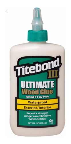 Imagem 5 de 6 de Cola Madeira Móveis Titebond 3 Ultimate Wood Glue 237ml