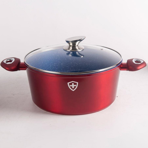 Imagen 2 de 7 de Batería Swiss Silver 10 Piezas Roja Interior Azul