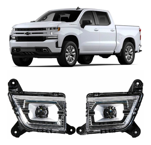 Par Faros Niebla Led Silverado 1500 Chevy 2019 2021 2022...