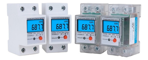 Ca 110v 220v Carril Din Pantalla Lcd Medidor Energia Digital